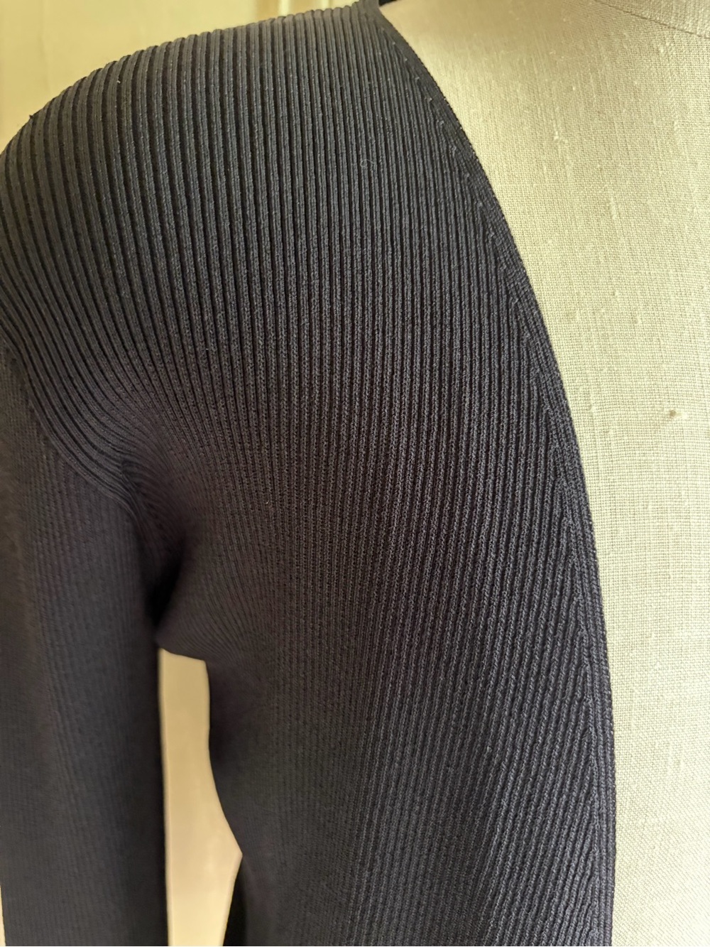 Universal Standard Black Open-Front Ribbed Cardigan - Picture 2 of 7